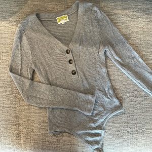 Ribbed sweater body suit